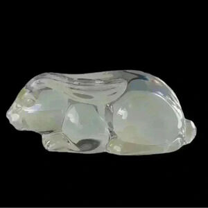 Princess House 24% Lead Crystal Clear Bunny Rabbit Figurine Paperweight Germany